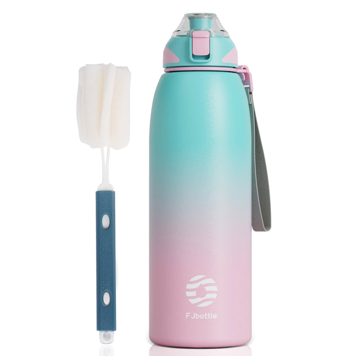 Bouteille d'eau thermos en acier inoxydable de 1 500 ml, bouteille de boisson gazeuse 